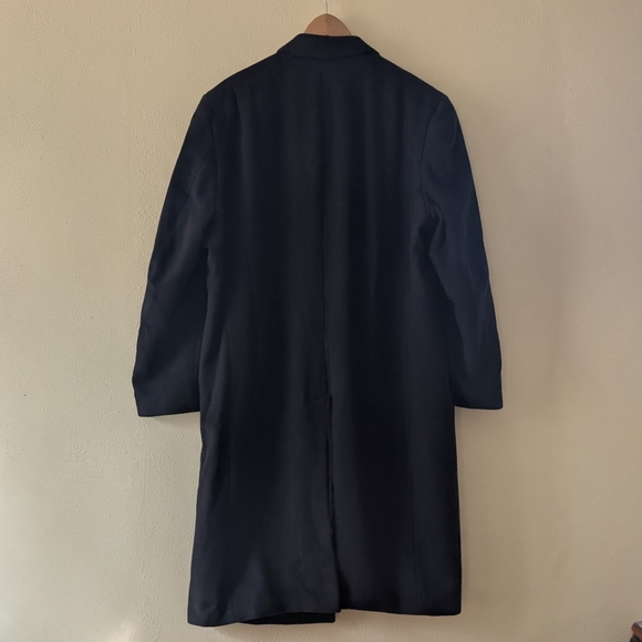 Lauren Ralph Lauren Men's Black Overcoat Coat Cashmere And Wool 100% 38R Mens - Picture 2 of 11
